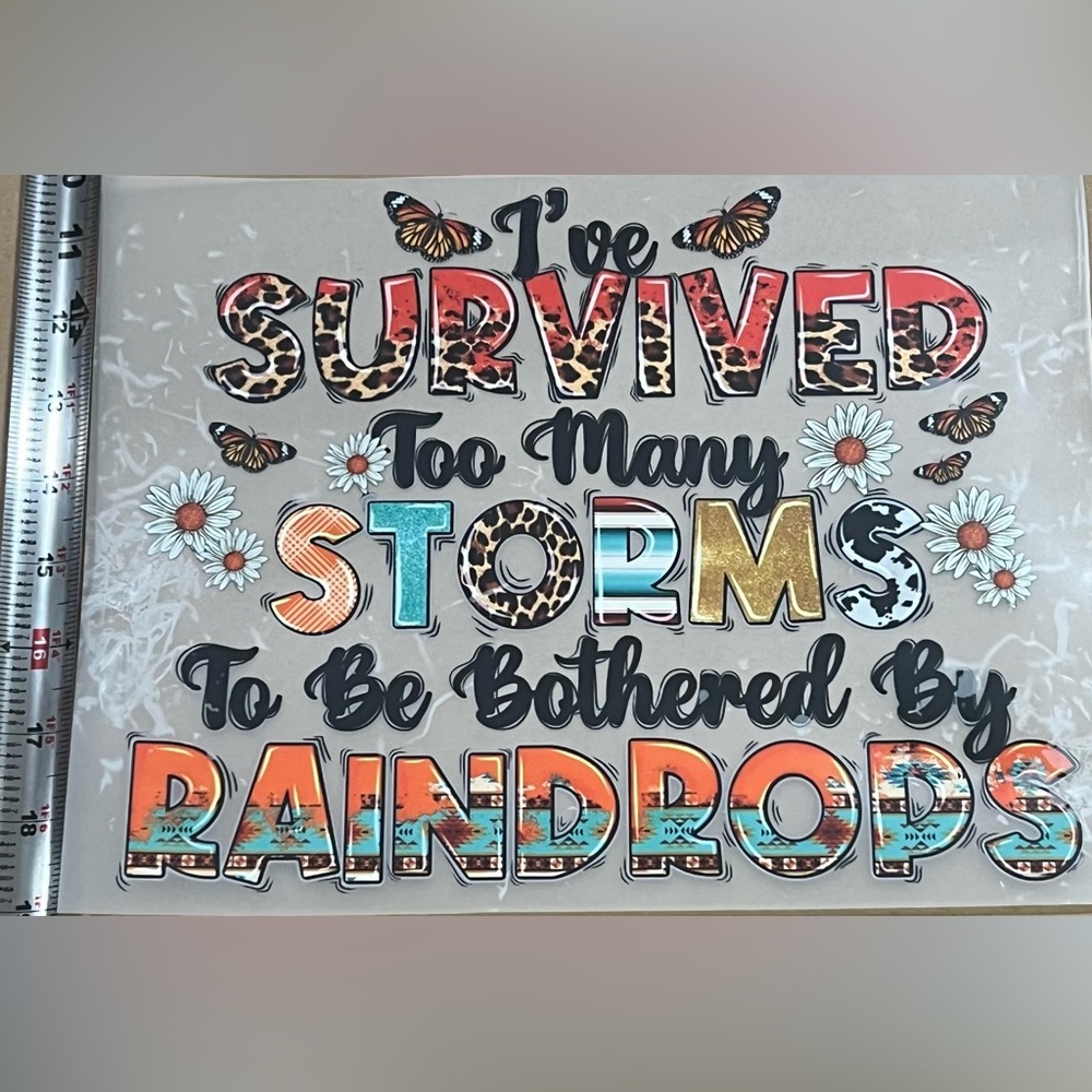 Colorful Inspirational DTF transfer
